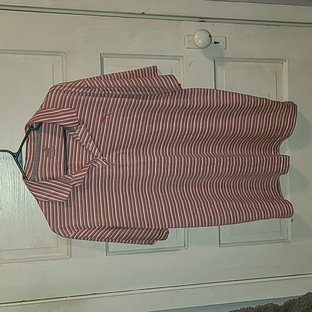 Puma Pink and White Striped Shirt